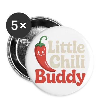 Petit ami Chili - Lot de 5 petits badges (25 mm) - blanc - Devant