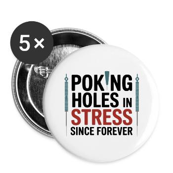 Acupuncturist Stress Relief Professional Expert  - Buttons small 1''/25 mm (5-pack) - white - Front