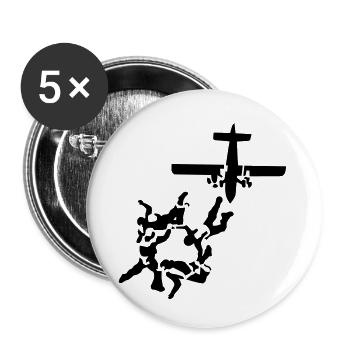 skydiving - Buttons small 1''/25 mm (5-pack) - white - Front