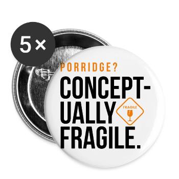 giudan  - Porridge - conceptually fragile - Buttons klein 25 mm (5er Pack) - Weiß - Vorne