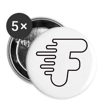 LITIÈRE RAPIDE - Lot de 5 petits badges (25 mm) - blanc - Devant