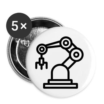 robotic arm - Buttons small 1''/25 mm (5-pack) - white - Front