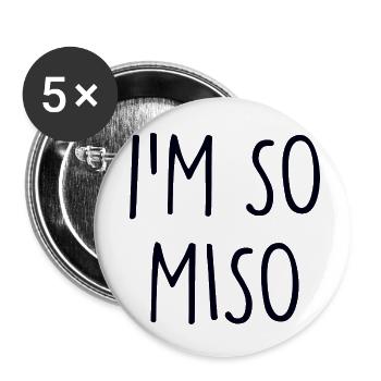 miso - Buttons small 1''/25 mm (5-pack) - white - Front