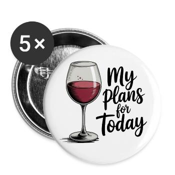 My Plans for Today - Cool Beer Logo - Buttons small 1''/25 mm (5-pack) - white - Front