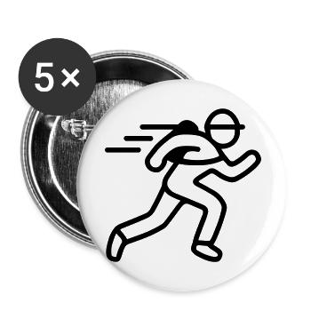 evacuation - Buttons small 1''/25 mm (5-pack) - white - Front