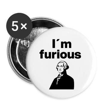 I’m Furious About Politics - Buttons klein 25 mm (5er Pack) - Weiß - Vorne