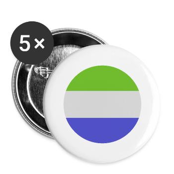 Flagge der Sierra Leone-Runde - Buttons klein 25 mm (5er Pack) - Weiß - Vorne