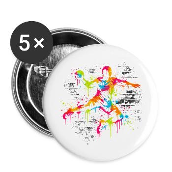 Handball Handballer Geschenk Trainer Spruch - Buttons klein 25 mm (5er Pack) - Weiß - Vorne
