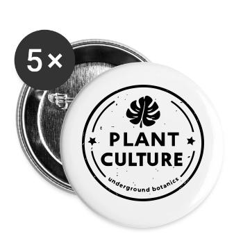 Plant Culture - Buttons klein 25 mm (5er Pack) - Weiß - Vorne