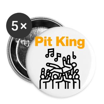 Roi des Fosses, Monarque Mosh ! - Lot de 5 petits badges (25 mm) - blanc - Devant