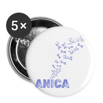 Anica en tant que voile - Lot de 5 petits badges (25 mm) - blanc - Devant