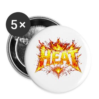 Fiery HEAT Typography - Buttons small 1''/25 mm (5-pack) - white - Front