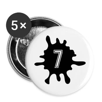 Blobs 7 Number - Buttons small 1''/25 mm (5-pack) - white - Front