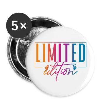 Limited Edition - Buttons klein 25 mm (5er Pack) - Weiß - Vorne