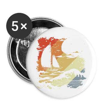 Sailing Vintage Look - Buttons small 1''/25 mm (5-pack) - white - Front