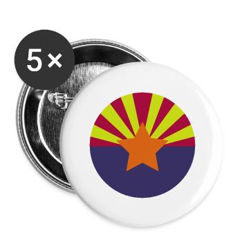 Arizona round flag - Buttons small 1''/25 mm (5-pack) - white - Front