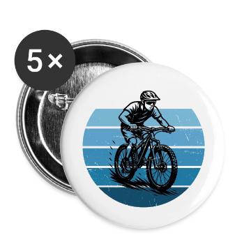 Direkte Mountainbike Aussage - Buttons klein 25 mm (5er Pack) - Weiß - Vorne