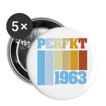 Einzigartig 1963 - Buttons klein 25 mm (5er Pack) - Weiß - Vorne