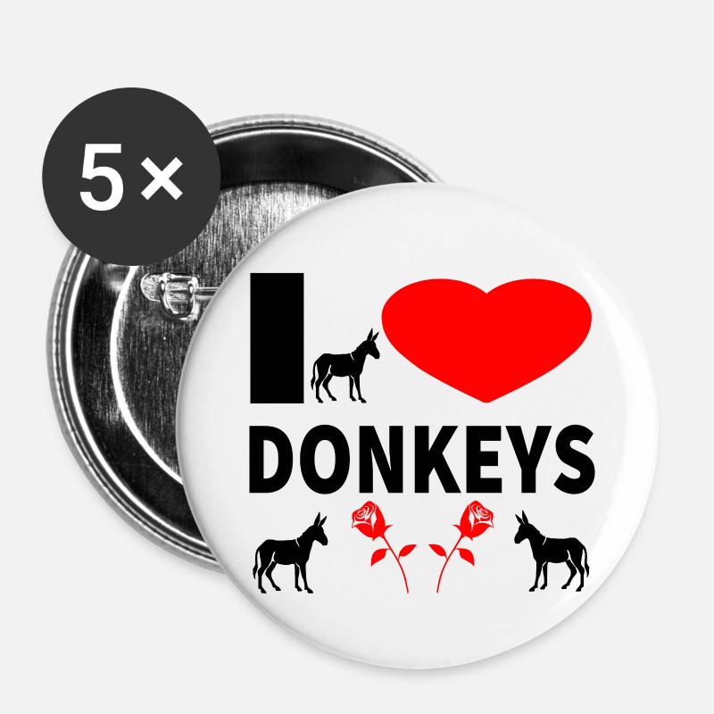 donkey - Buttons small 1''/25 mm (5-pack) - white