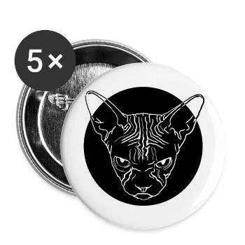 Sphinx Head - Buttons small 1''/25 mm (5-pack) - white - Front