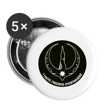 Rebellion Loon Logo - Eistaucher Rebellion Logo - Buttons klein 25 mm (5er Pack) - Weiß - Vorne