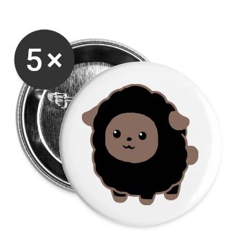 black sheep - Buttons small 1''/25 mm (5-pack) - white - Front