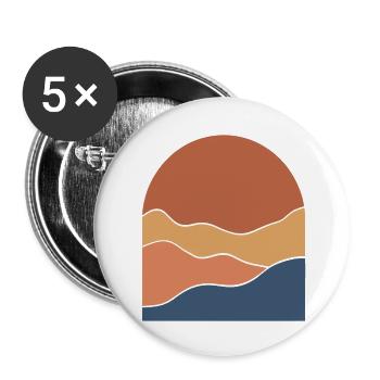 Warm Horizon Layers - Buttons small 1''/25 mm (5-pack) - white - Front