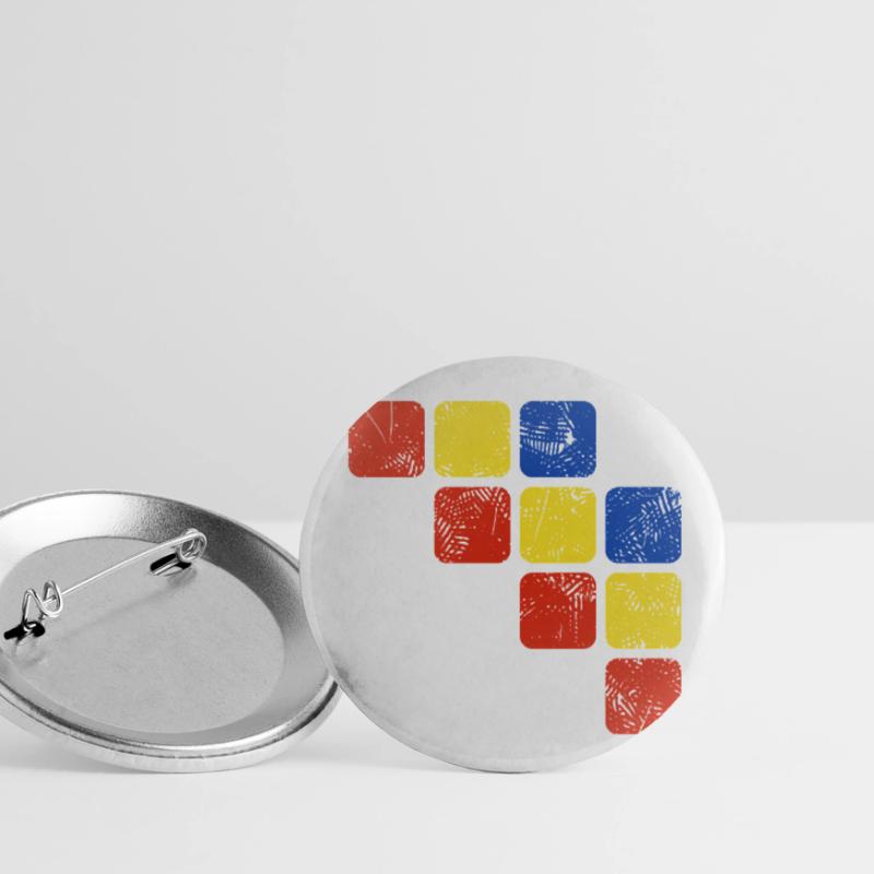 Colors Ornament Pattern - Basic Colors Buttons small 1''/25 mm (5-pack)