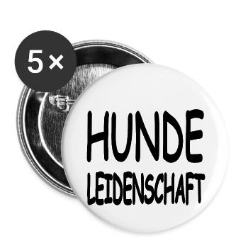 canine - Lot de 5 petits badges (25 mm) - blanc - Devant