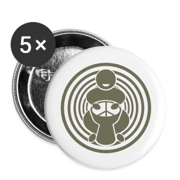 djembe player - Buttons klein 25 mm (5er Pack) - Weiß - Vorne
