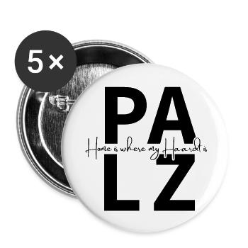 Palz - Home Is Where My Haardt Is - Buttons klein 25 mm (5er Pack) - Weiß - Vorne