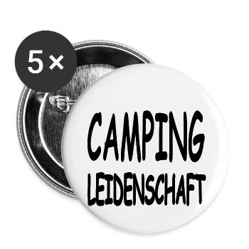 Camping - Buttons klein 25 mm (5er Pack) - Weiß - Vorne