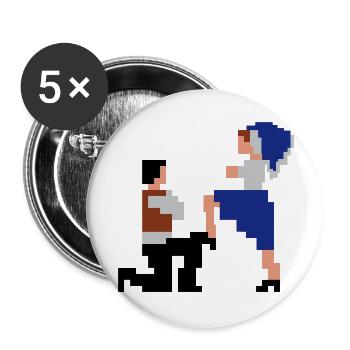 Šij, luby šewco šij... - Buttons klein 25 mm (5er Pack) - Weiß - Vorne