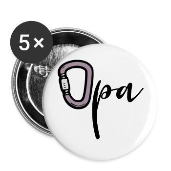 Hiking Climbing Grandpa - Buttons small 1''/25 mm (5-pack) - white - Front