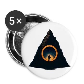 Star Trail at the Mountain Cone Portal - Buttons small 1''/25 mm (5-pack) - white - Front