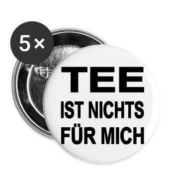 Tee - Buttons klein 25 mm (5er Pack) - Weiß - Vorne
