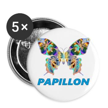 PAPILLON - Buttons klein 25 mm (5er Pack) - Weiß - Vorne