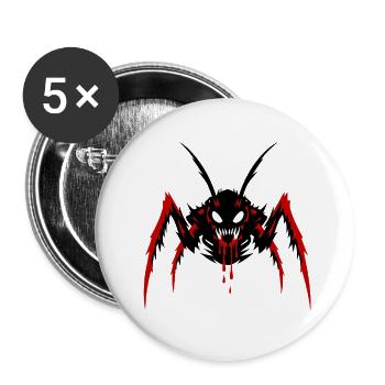 Dämonisches Insektenmonster - Buttons klein 25 mm (5er Pack) - Weiß - Vorne