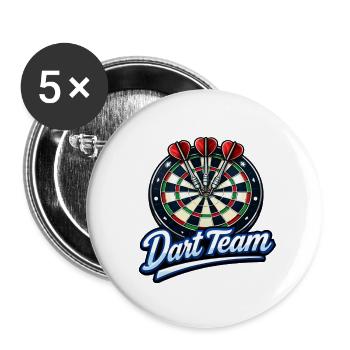 Dart Team Dartboard Power - Buttons klein 25 mm (5er Pack) - Weiß - Vorne
