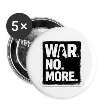 War No More – Sticker Peace & Humanity - Buttons small 1''/25 mm (5-pack) - white - Front