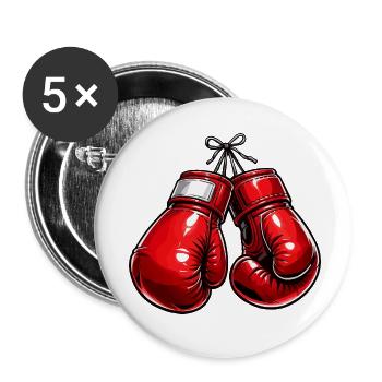 boxhandschuhe - Buttons klein 25 mm (5er Pack) - Weiß - Vorne