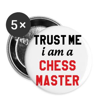 Maître de l'Échiquier Chess Master Pro - Buttons small 1''/25 mm (5-pack) - white - Front