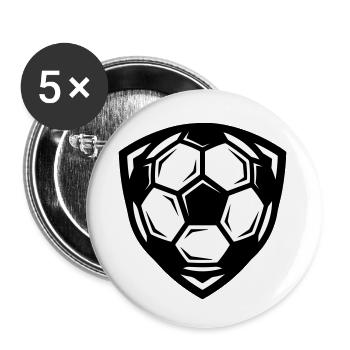 Soccer Ball - Buttons small 1''/25 mm (5-pack) - white - Front