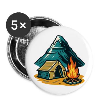 Mountain camping fire pit - Buttons small 1''/25 mm (5-pack) - white - Front