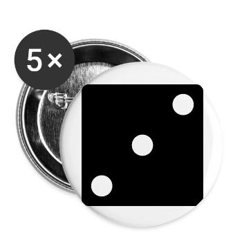 Das Spiel sagt - Buttons klein 25 mm (5er Pack) - Weiß - Vorne