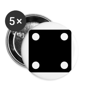 sagt - Buttons klein 25 mm (5er Pack) - Weiß - Vorne