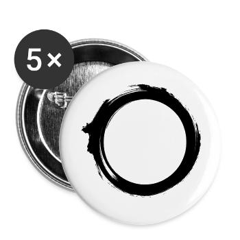 Silhouette de l’Univers du Trou Noir Physique minimale - Lot de 5 petits badges (25 mm) - blanc - Devant
