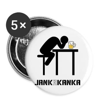 JANK A KANKA - Buttons klein 25 mm (5er Pack) - Weiß - Vorne
