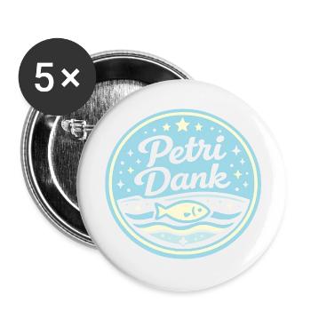 Petri thanks to sea wave - Buttons small 1''/25 mm (5-pack) - white - Front
