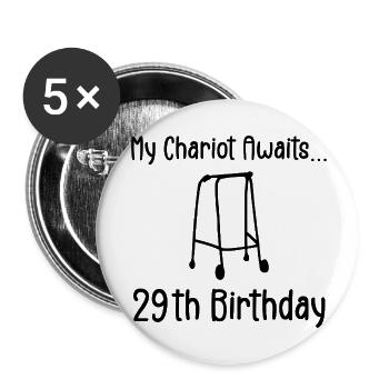 29th Birthday Party Funny 29 Years Old Birthday - Buttons small 1''/25 mm (5-pack) - white - Front